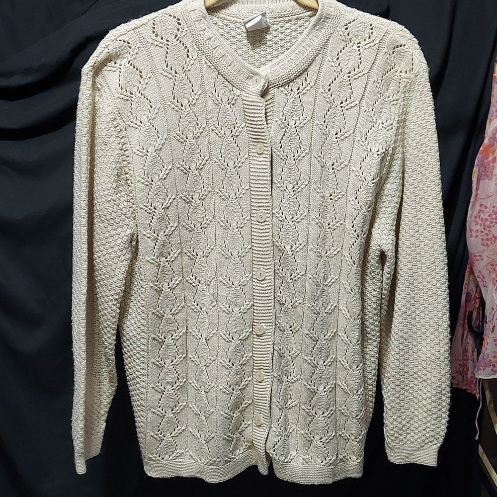 Haband! Button down cardigan sweater size medium (InvW 125)